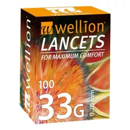 WELLION Lancetai 33 G, 100 vnt