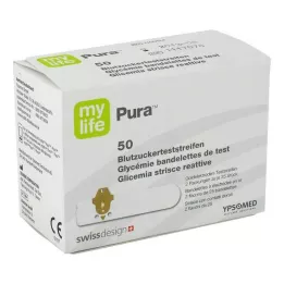 MYLIFE Pura cukraus kiekio kraujyje tyrimo juostelės, 50 vnt