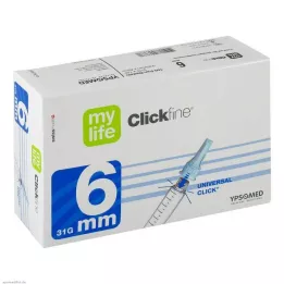 MYLIFE Clickfine švirkštimo priemonės adatos 6 mm 31 G, 100 vnt