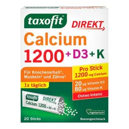 Taxofit Calcium 1200 + D3 + K Direct Sticks, 20 vnt
