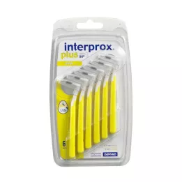 INTERPROX plus mini geltonas tarpdančių šepetėlis, 6 vnt