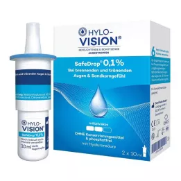 HYLO-VISION SafeDrop 0,1% akių lašai, 2X10 ml