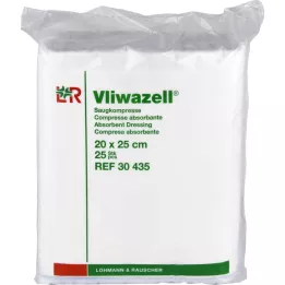 VLIWAZELL Sugeriantys kompresai nesterilūs 20x25 cm, 25 vnt