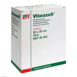 VLIWAZELL Sugeriantys kompresai sterilūs 20x20 cm, 30 vnt