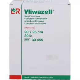 VLIWAZELL Sugeriantys kompresai sterilūs 20x25 cm, 30 vnt