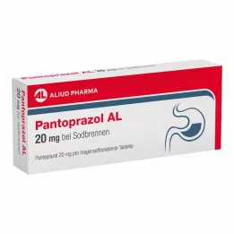 PANTOPRAZOL AL 20 mg Sodbr.skrandžio rūgšties tabletėse, 7 vnt