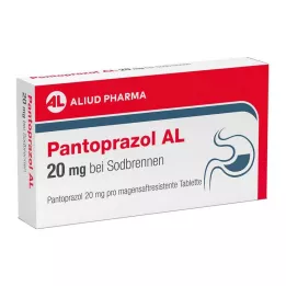 PANTOPRAZOL AL 20 mg Sodbr.skrandžio rūgšties res., 14 vnt