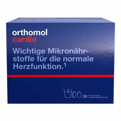 ORTHOMOL Kardio granulių/kapsulių/tablečių kombinuota pakuotė, 1 vnt ORTHOMOL Kardio granulių/kapsulių/tablečių kombinuota pakuotė, 1 vnt