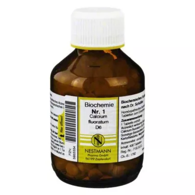 BIOCHEMIE 1 Calcium fluoratum D 6 tabletė, 400 vnt BIOCHEMIE 1 Calcium fluoratum D 6 tabletė, 400 vnt