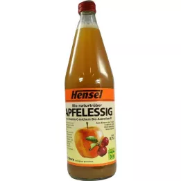 HENSEL Obuolių sidro actas natūralus drumstas ekologiškas su 5% acerola, 750 ml