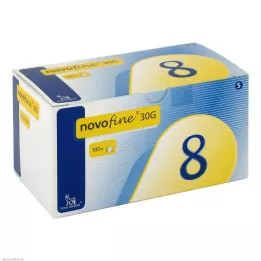 NOVOFINE 8 kaniulės 0,30x8 mm, 100 vnt