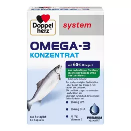 DOPPELHERZ Omega-3 koncentrato sistemos kapsulės, 60 vnt