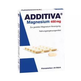 ADDITIVA Magnio 400 mg plėvele dengtos tabletės, 30 vnt