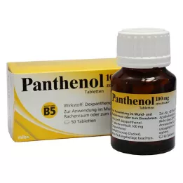 PANTHENOL 100 mg Jenafarm tabletės, 50 vnt