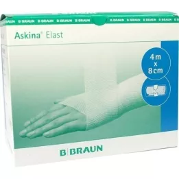 ASKINA Elastinis tvarstis 8 cmx4 m dengtas celofanu, 1 vnt