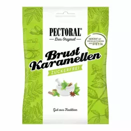 PECTORAL Krūtinėlės karamelės maišelis be cukraus, 60 g
