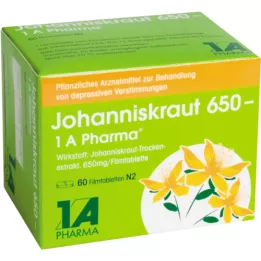 JOHANNISKRAUT 650-1A Pharma plėvele dengtos tabletės, 60 vnt