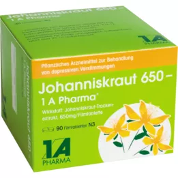 JOHANNISKRAUT 650-1A Pharma plėvele dengtos tabletės, 90 vnt