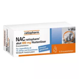 NAC-ratiopharm akut 600 mg kosulį mažinančios šnypščiosios tabletės, 10 vnt