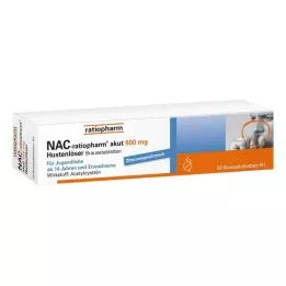 NAC-ratiopharm akut 600 mg kosulį atpalaiduojančios šnypščiosios tabletės, 20 vnt