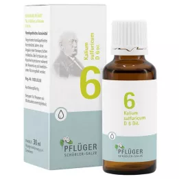 BIOCHEMIE Pflüger 6 Kalium sulfuricum D 6 lašai, 30 ml