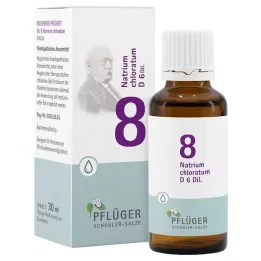 BIOCHEMIE Pflüger 8 Natrium chloratum D 6 lašai, 30 ml