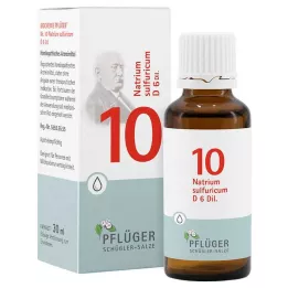 BIOCHEMIE Pflüger 10 Natrium sulfuricum D 6 lašai, 30 ml