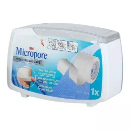 MICROPORE 2,5 cm x 5 m vilnos pleistras su Abr.1530NP-1SD, 1 vnt