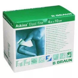 ASKINA Elastinis plonas tvarstis 10 cmx4 m laisvas, 20 vnt