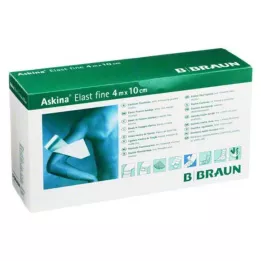 ASKINA Elastinis plonas tvarstis 10 cmx4 m laisvas, 50 vnt