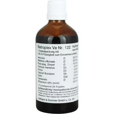 RETROPLEX VE Nr.122 lašai, 100 ml RETROPLEX VE Nr.122 lašai, 100 ml