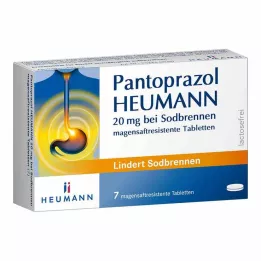 PANTOPRAZOL Heumann 20 mg nuo rėmens msr tabletės, 7 vnt