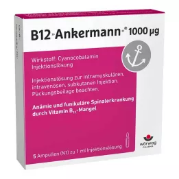 B12 ANKERMANN 1000 μg ampulės, 5X1 ml