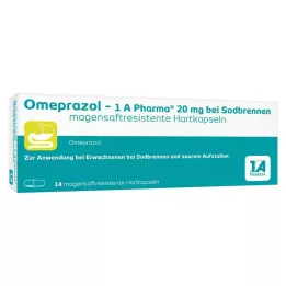 OMEPRAZOL-1A Pharma 20 mg nuo rėmens HKM, 14 vnt