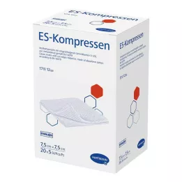ES-KOMPRESSEN sterilus 7,5x7,5 cm 12 kartų didelė pakuotė, 20x5 vnt