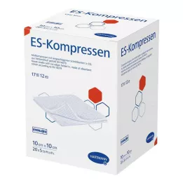 ES-KOMPRESSEN sterilus 10x10 cm 12 kartų masinė pakuotė, 20x5 vnt