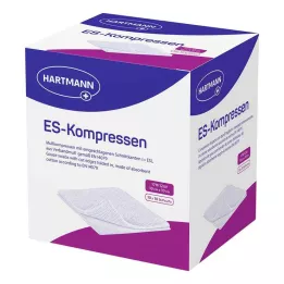 ES-KOMPRESSEN sterilus 10x10 cm 12 kartų masinė pakuotė, 10x10 vnt