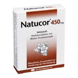 NATUCOR 450 mg plėvele dengtos tabletės, 20 vnt