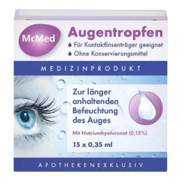 MCMED Vienkartinės akių lašų pipetės, 15X0,35 ml