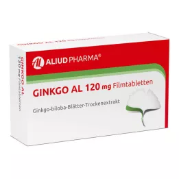 GINKGO AL 120 mg plėvele dengtos tabletės, 60 vnt