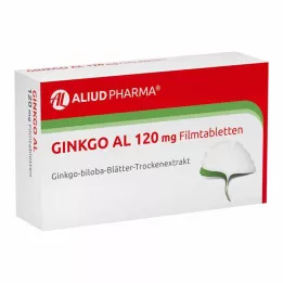 GINKGO AL 120 mg plėvele dengtos tabletės, 120 vnt