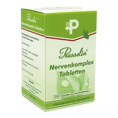 PRESSELIN Nervų komplekso tabletės, 200 vnt PRESSELIN Nervų komplekso tabletės, 200 vnt