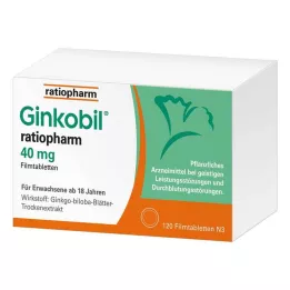 GINKOBIL-ratiopharm 40 mg plėvele dengtos tabletės, 120 vnt