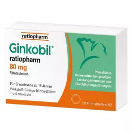 GINKOBIL-ratiopharm 80 mg plėvele dengtos tabletės, 60 vnt