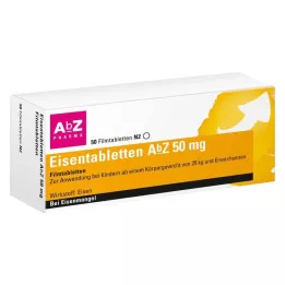 EISENTABLETTEN AbZ 50 mg plėvele dengtos tabletės, 50 vnt