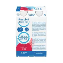 FRESUBIN ENERGY Pluoštas DRINK Braškių gėrimo butelis 6X4X200 ml