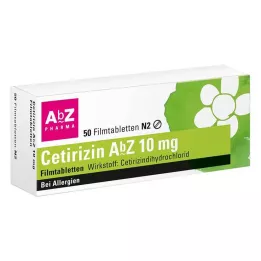CETIRIZIN AbZ 10 mg plėvele dengtos tabletės, 50 vnt