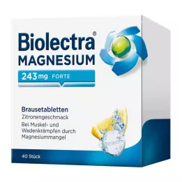 BIOLECTRA Magnis 243 mg forte Lemon Br.-Tabl., 40 vnt