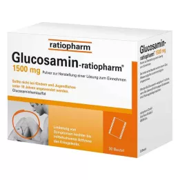 GLUCOSAMIN-RATIOPHARM 1500 mg milteliai, skirti vartoti per burną, 30 vnt
