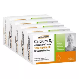 CALCIUM D3-ratiopharm forte šnypščiosios tabletės, 100 vnt